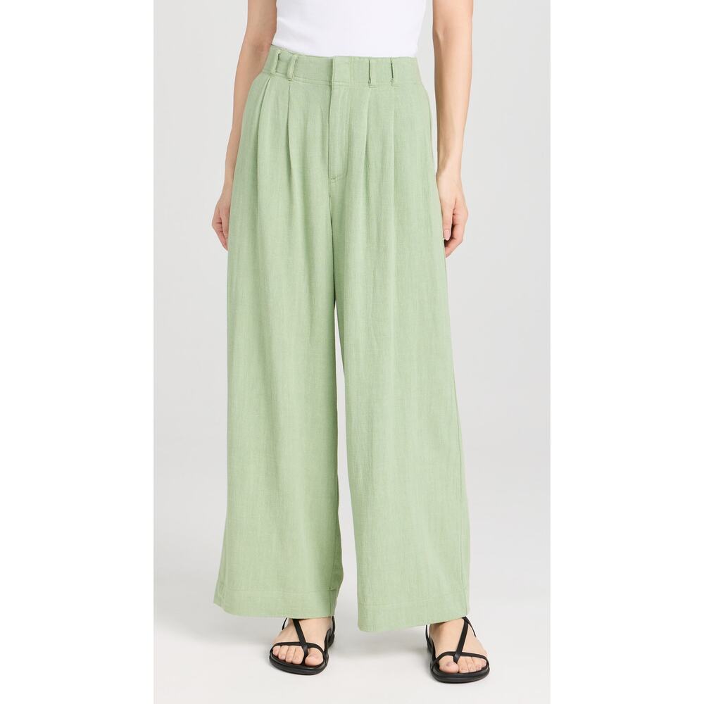 New Z Supply Linen Blend Farah Pants in Matcha Women's Size S